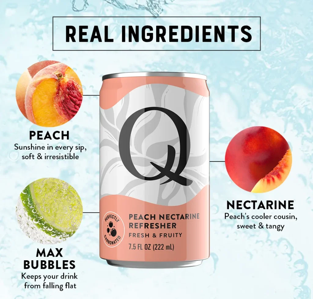 QMixers 2025 Amazon PDP Refreshers Ingredients Peach