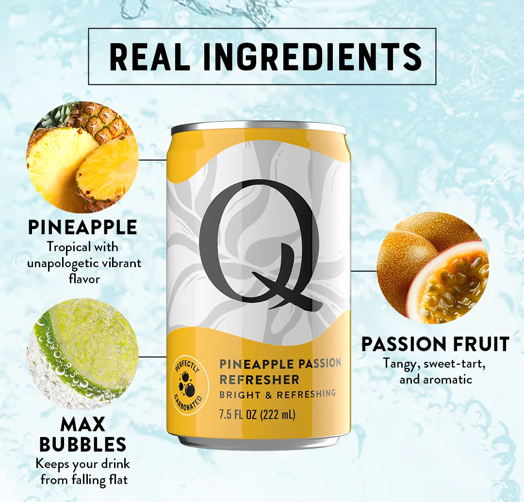 QMixers 2025 Amazon PDP Refreshers Ingredients Pineapple