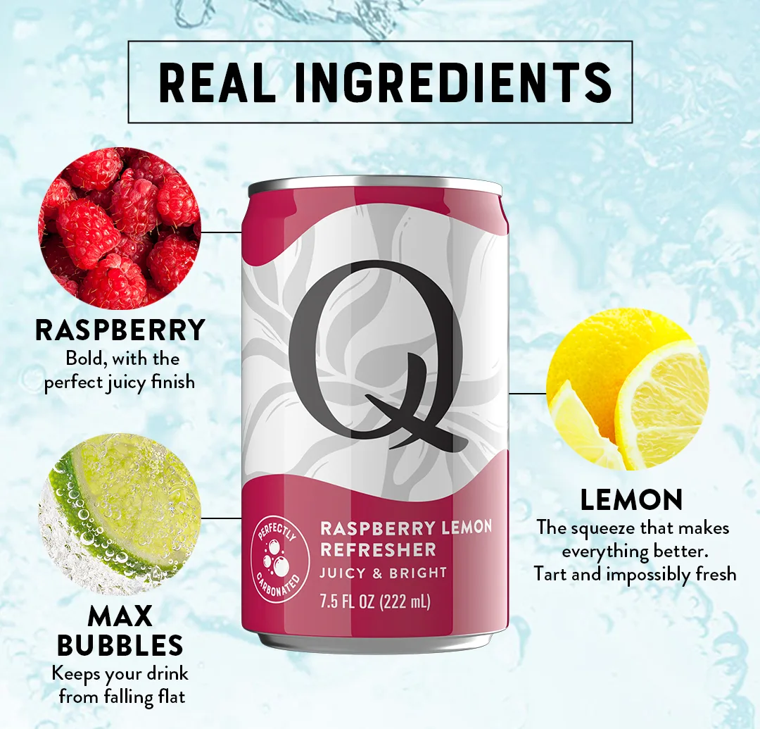 QMixers 2025 Amazon PDP Refreshers Ingredients Raspberry