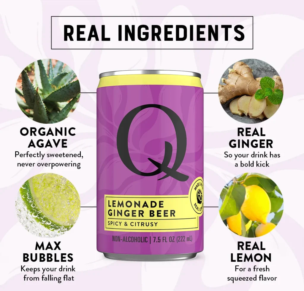 QMixers 2025 Amazon PDP LemonadeGingerBeer Ingredients