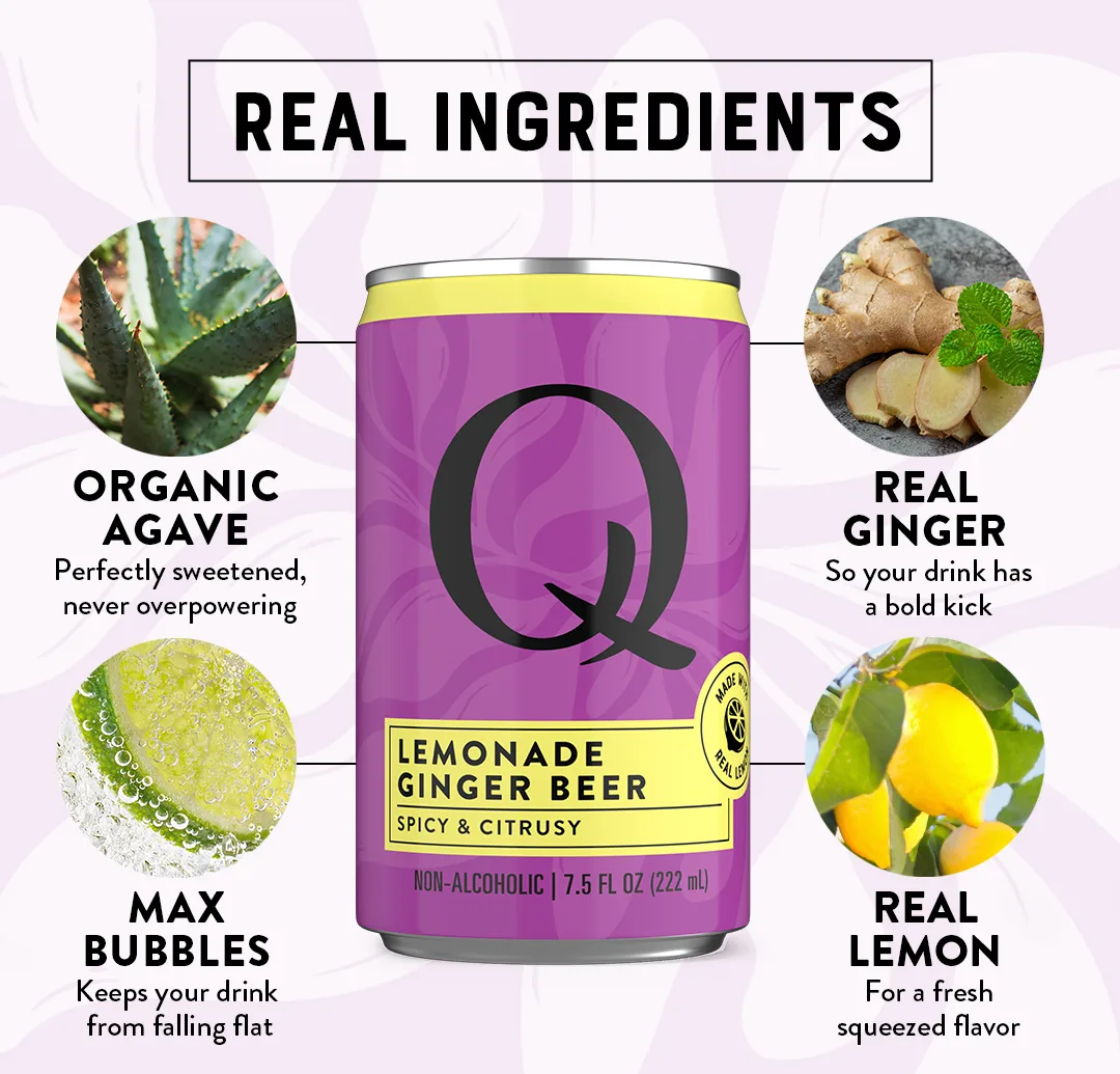 QMixers 2025 Amazon PDP LemonadeGingerBeer Ingredients